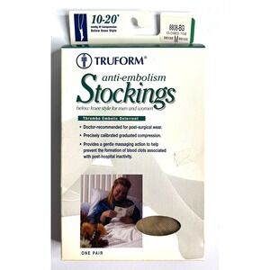 Truform Unisex Beige Leg Health Anti Embolism 1 Pair Socks Stockings Medium New